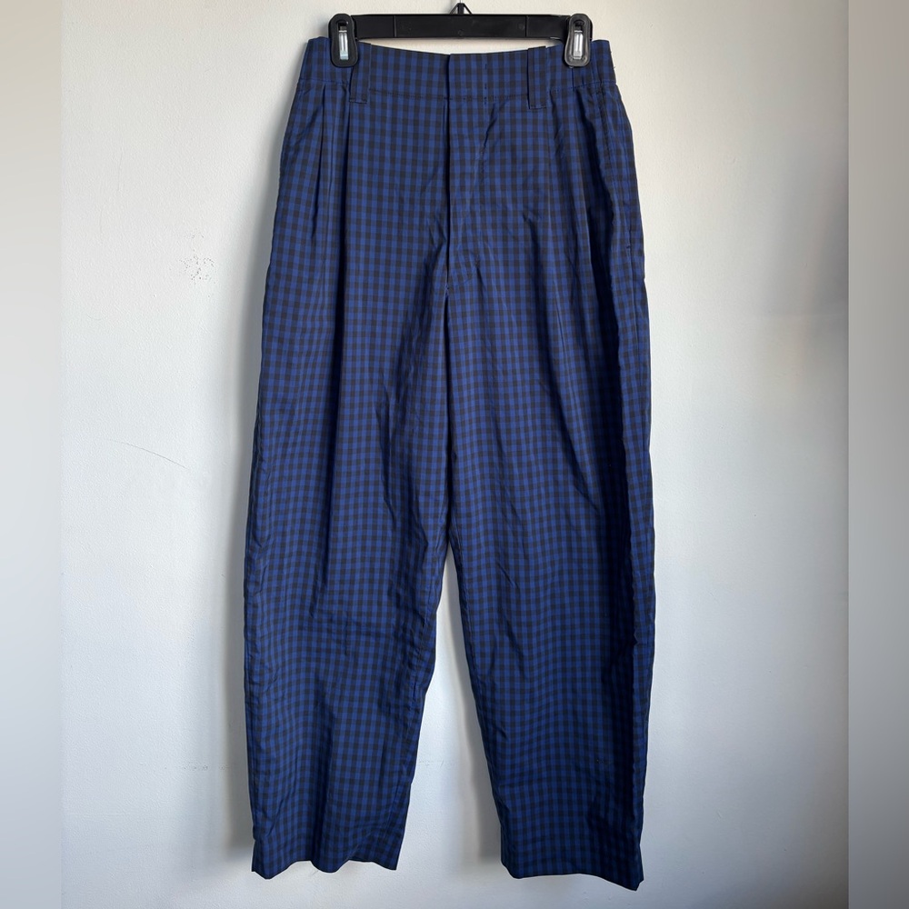 Uniqlo X Marni gingham plaid high rise trouser pants